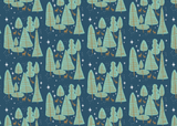 Papel de regalo - Bosque de renos